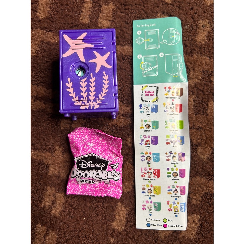 Disney Doorables Academy Ariel Little Mermaid Purple Locker Mystery Blind Bag